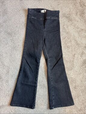 FRAME Jetset Cropped Mini Boot Black Denim Jeans size 0